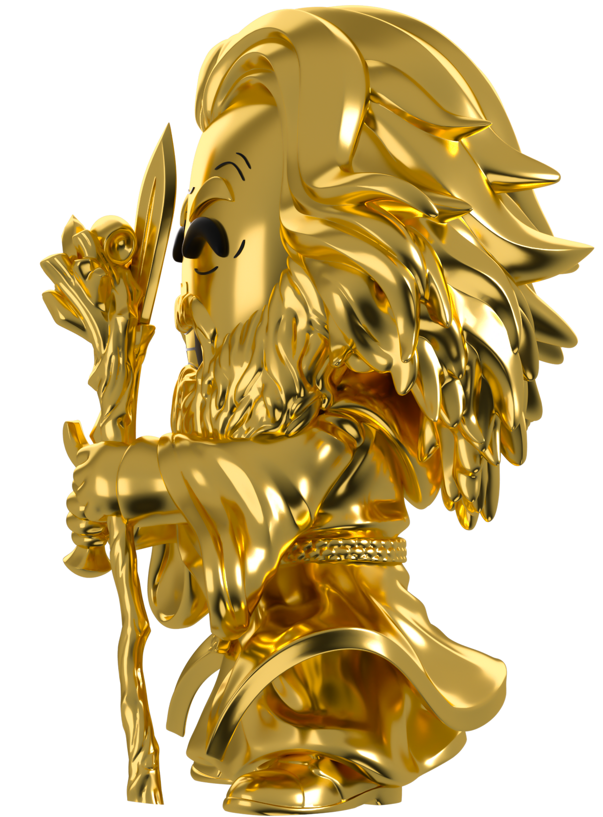Lord of the Rings Collection: Gold Chrome Gandalf Vinyl Figure #3 - SV Exclusive Toys & Games Youtooz
