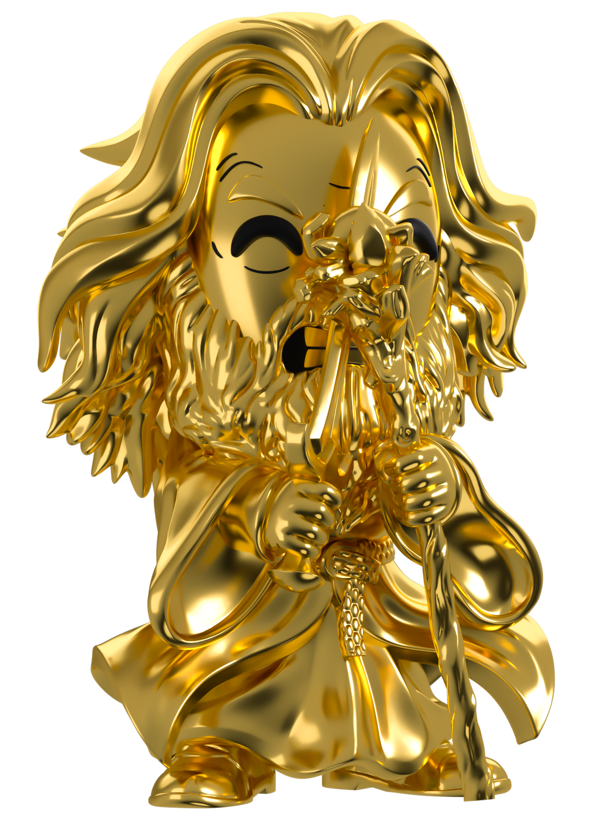Lord of the Rings Collection: Gold Chrome Gandalf Vinyl Figure #3 - SV Exclusive Toys & Games Youtooz