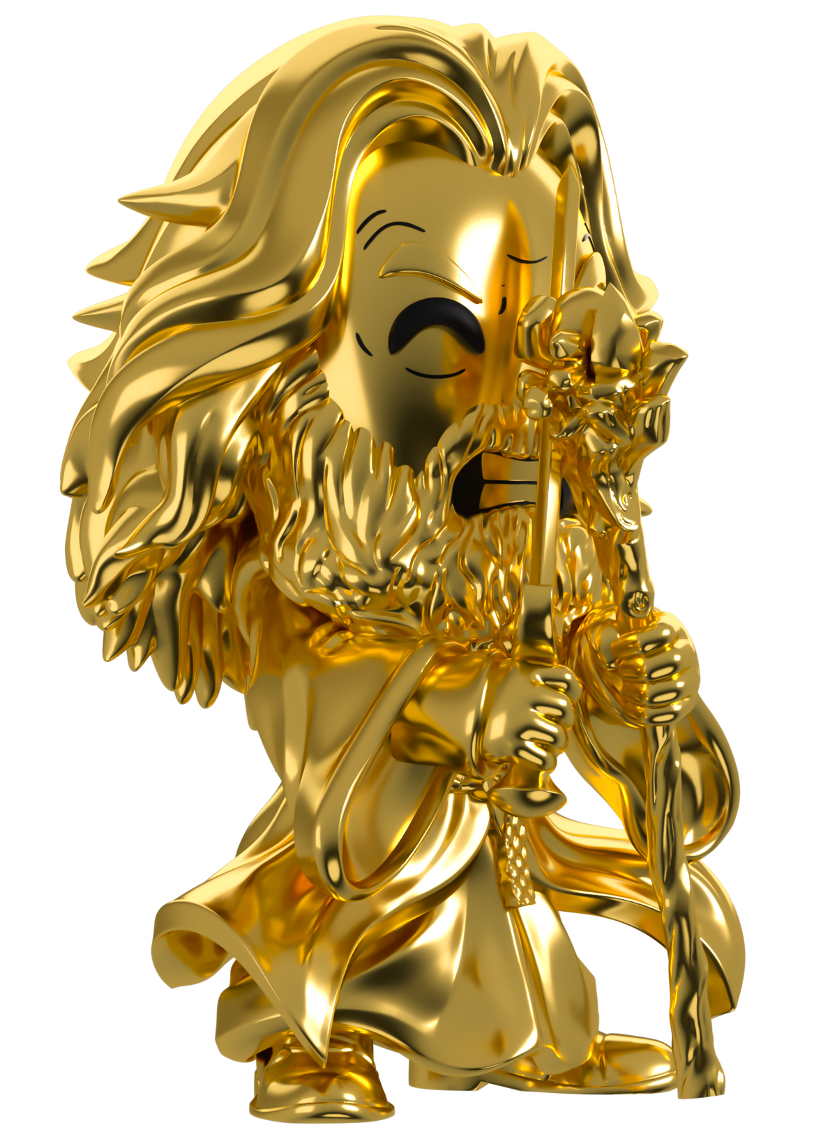 Lord of the Rings Collection: Gold Chrome Gandalf Vinyl Figure #3 - SV Exclusive Toys & Games Youtooz