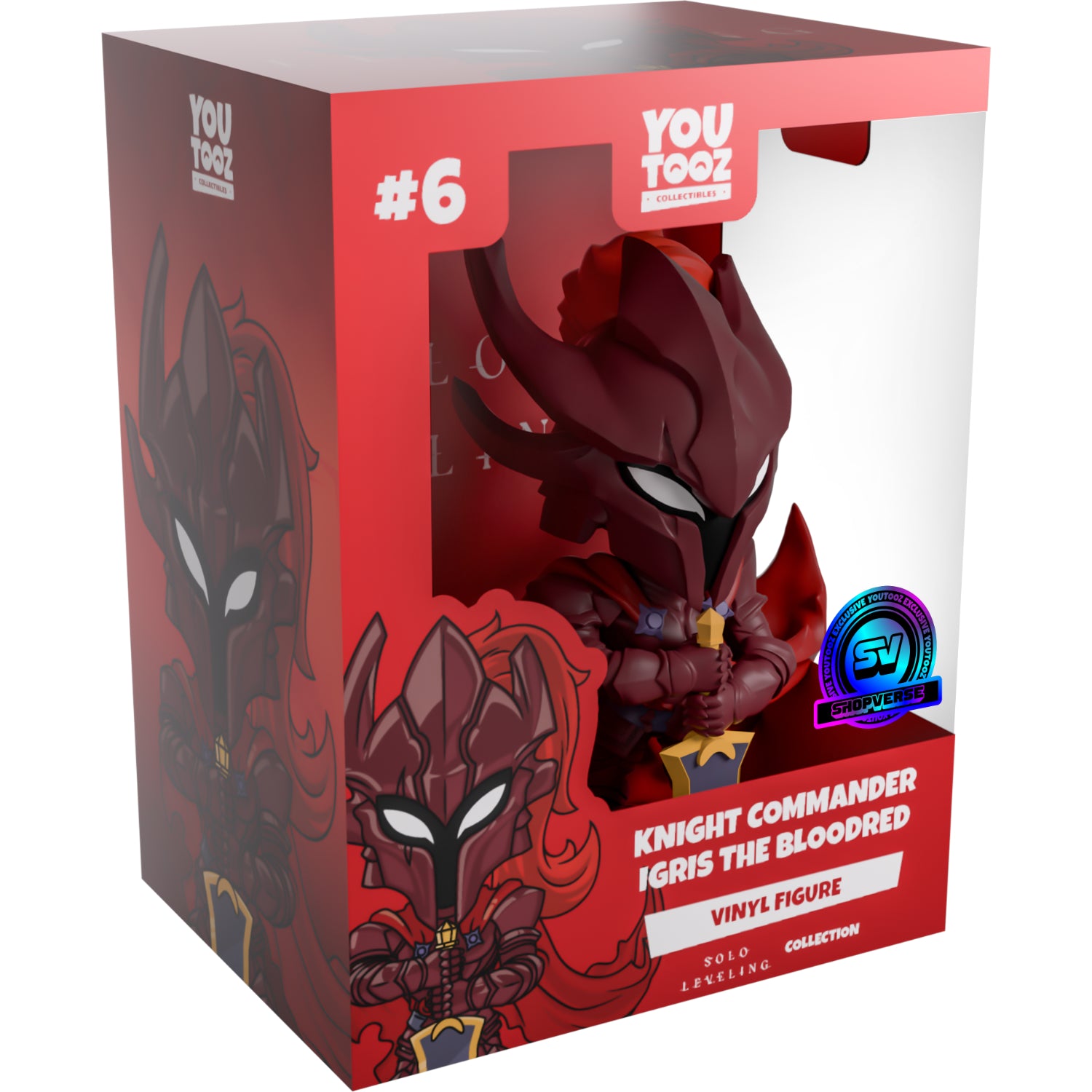 Youtooz x Shopverse Exclusive: Solo Leveling Collection - Red Armor Knight Commander Igris [Limited Edition – 1,500 Made] Toys & Games Youtooz