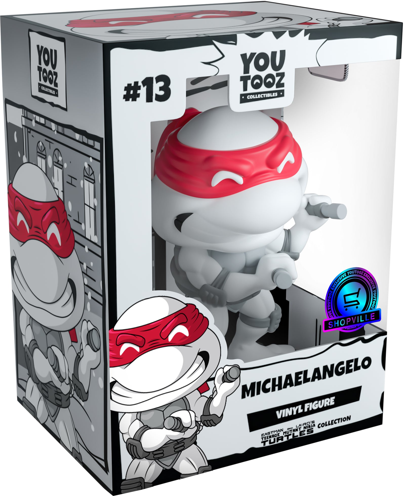 Youtooz x Shopville Exclusive: Teenage Mutant Ninja Turtles Collection [Black & White Vinyl Figures 4-Pack] Limited Edition - 1000 Made Toys & Games Youtooz