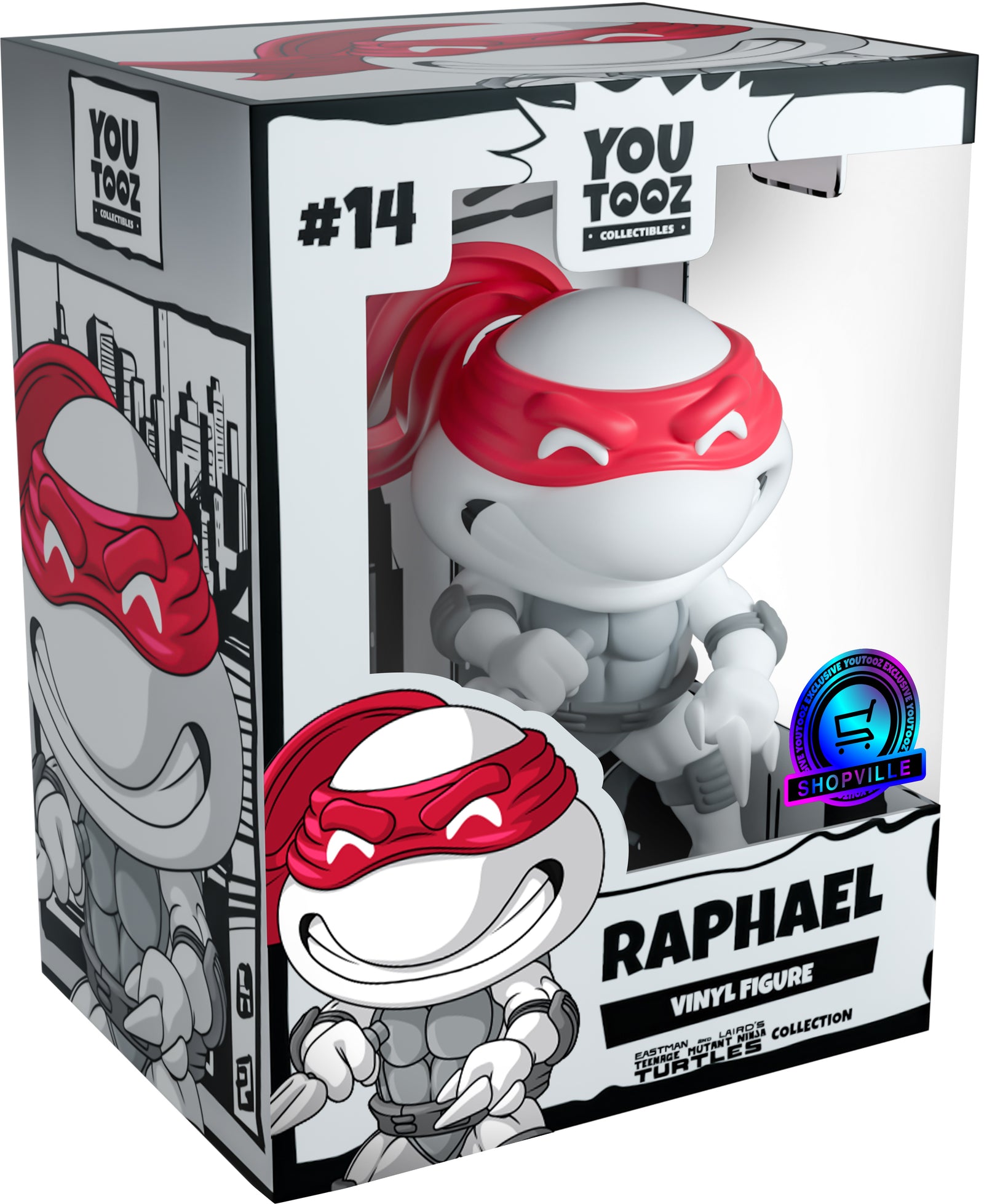 Youtooz x Shopville Exclusive: Teenage Mutant Ninja Turtles Collection [Black & White Vinyl Figures 4-Pack] Limited Edition - 1000 Made Toys & Games Youtooz