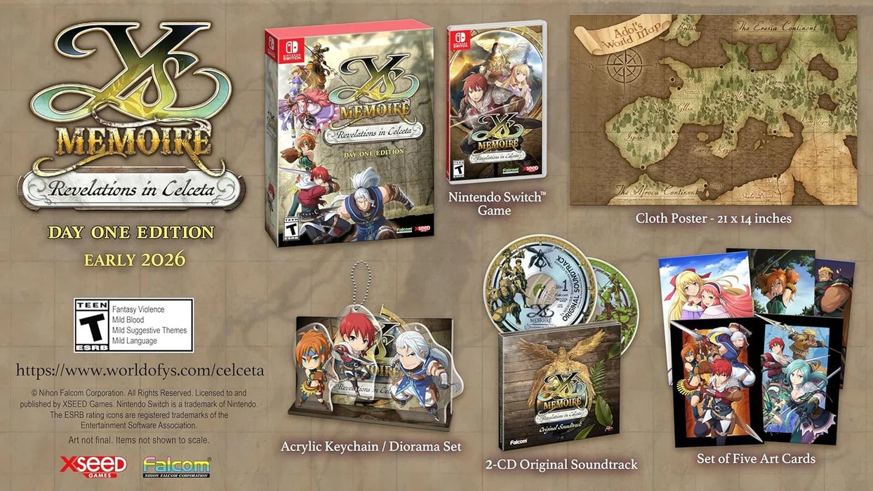 Ys Memoire: Revelations in Celceta - Day One Edition [Nintendo Switch] Nintendo Switch Video Game XSEED Games