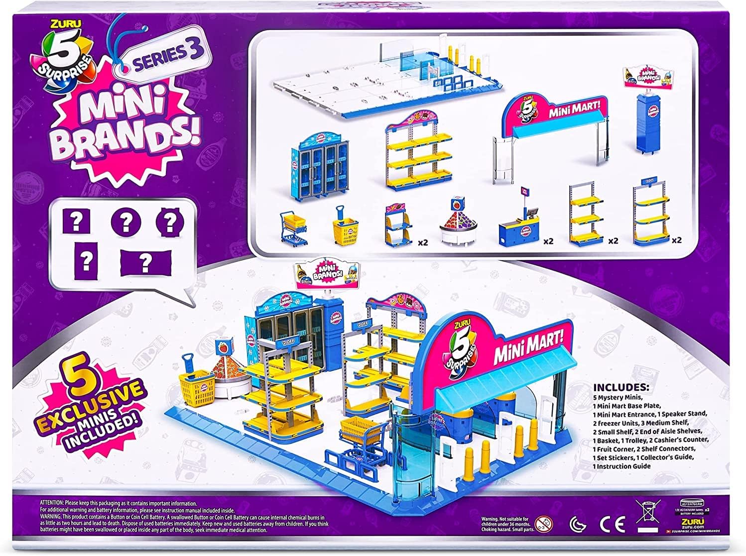ZURU: 5 Surprise Mini Brands - Mini Mart Playset - Series 3 Toys & Games Zuru