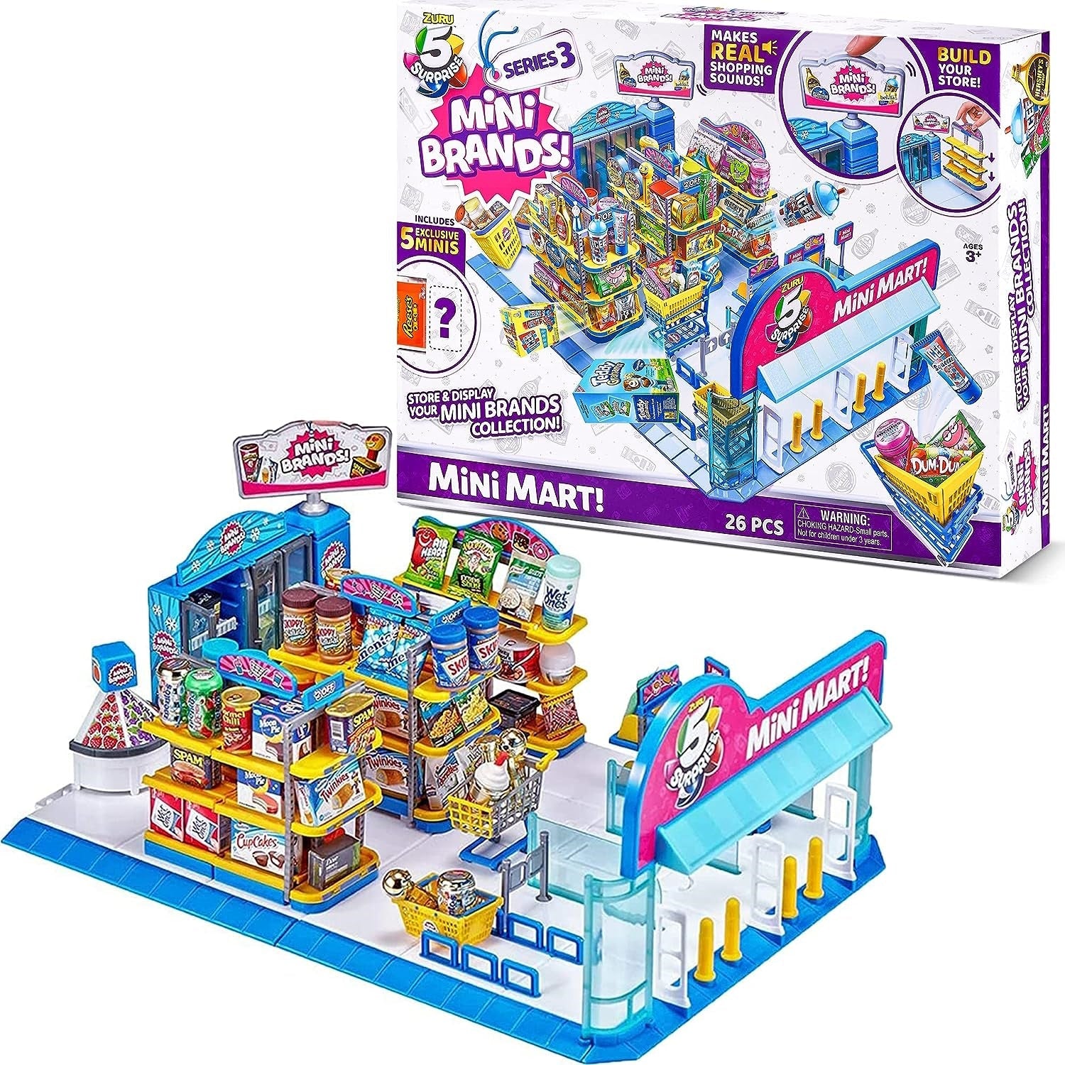 ZURU: 5 Surprise Mini Brands - Mini Mart Playset - Series 3 Toys & Games Zuru
