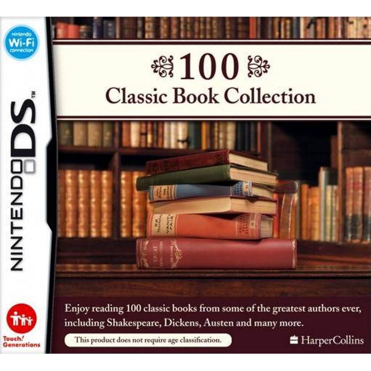 100 Classic Book Collection [Nintendo DS DSi] Nintendo DS DSi Video Game Nintendo   