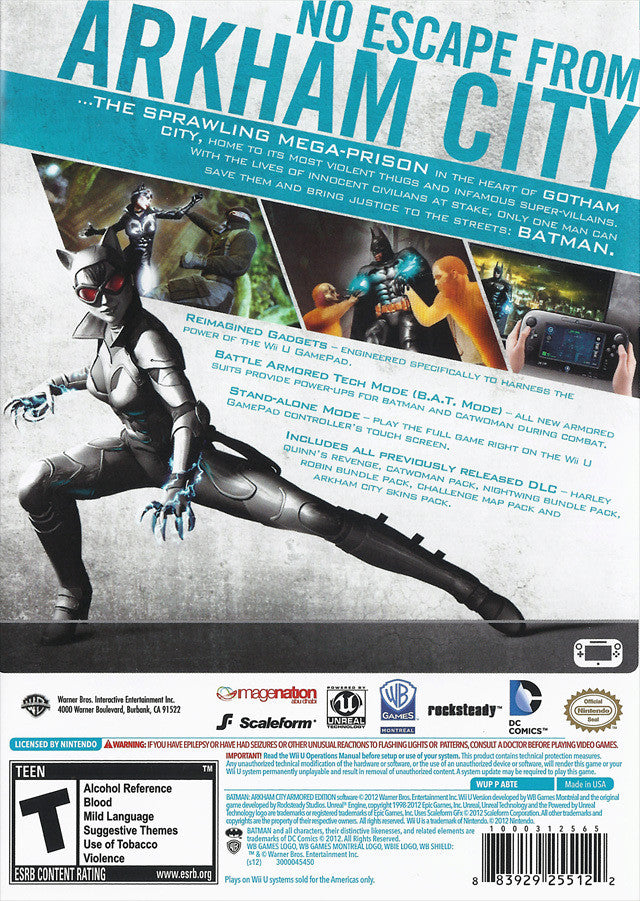 Batman: Arkham City - Armored Edition [Nintendo Wii U] Nintendo Wii U Video Game Warner Bros.   