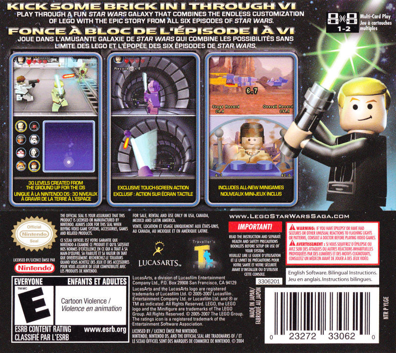 LEGO Star Wars: The Complete Saga [Nintendo DS DSi] Nintendo DS DSi Video Game LucasArts   