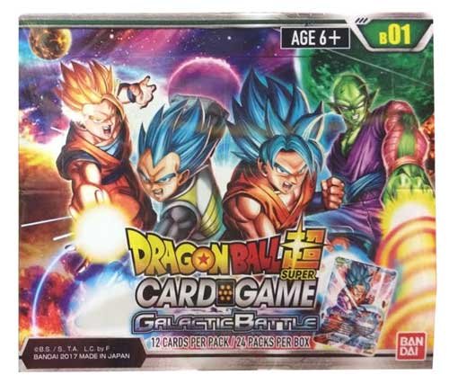 Dragon Ball Super TCG: Galactic Battle Booster Box - Series 1 - 24 Packs Card Game Bandai Namco   
