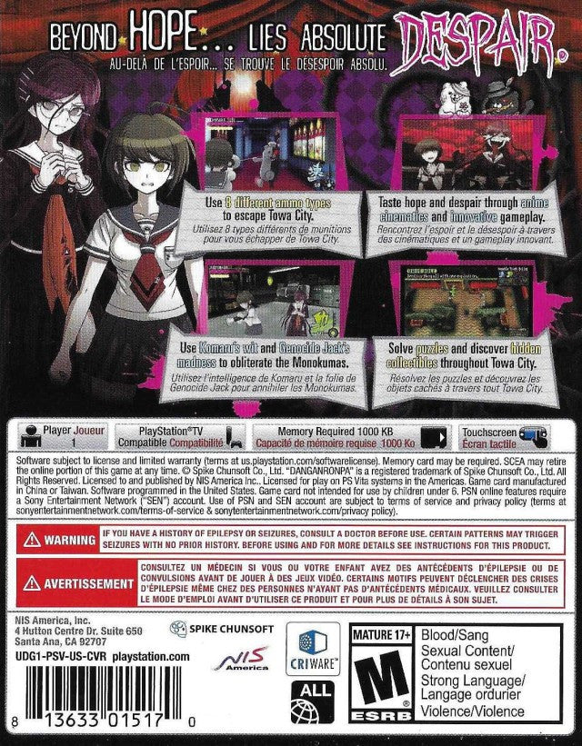 DanganRonpa Another Episode: Ultra Despair Girls [Sony PS Vita] Sony PS Vita Video Game NIS America   