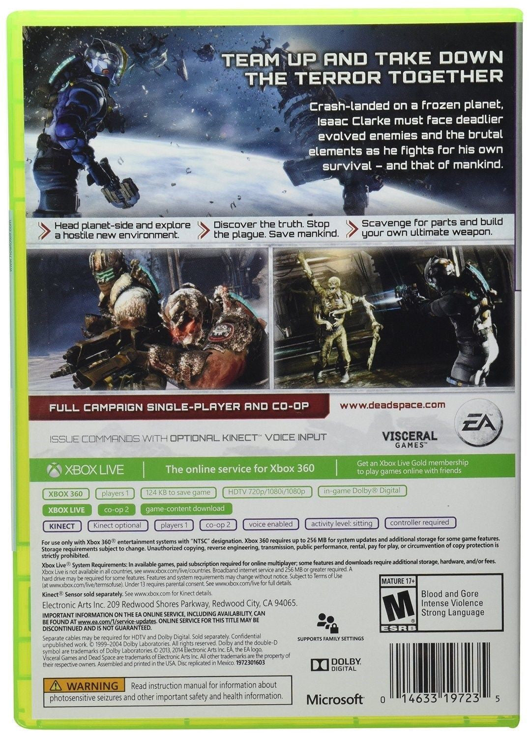 Dead Space 3 [Xbox 360] Xbox 360 Video Game Electronic Arts   