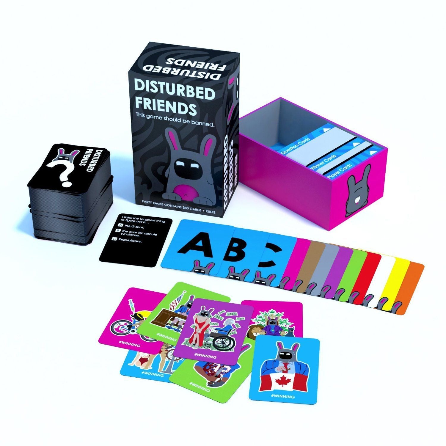 Disturbed Friends [Party Card Game, 2-10 Players] Board Game Friendly Rabbit Inc   