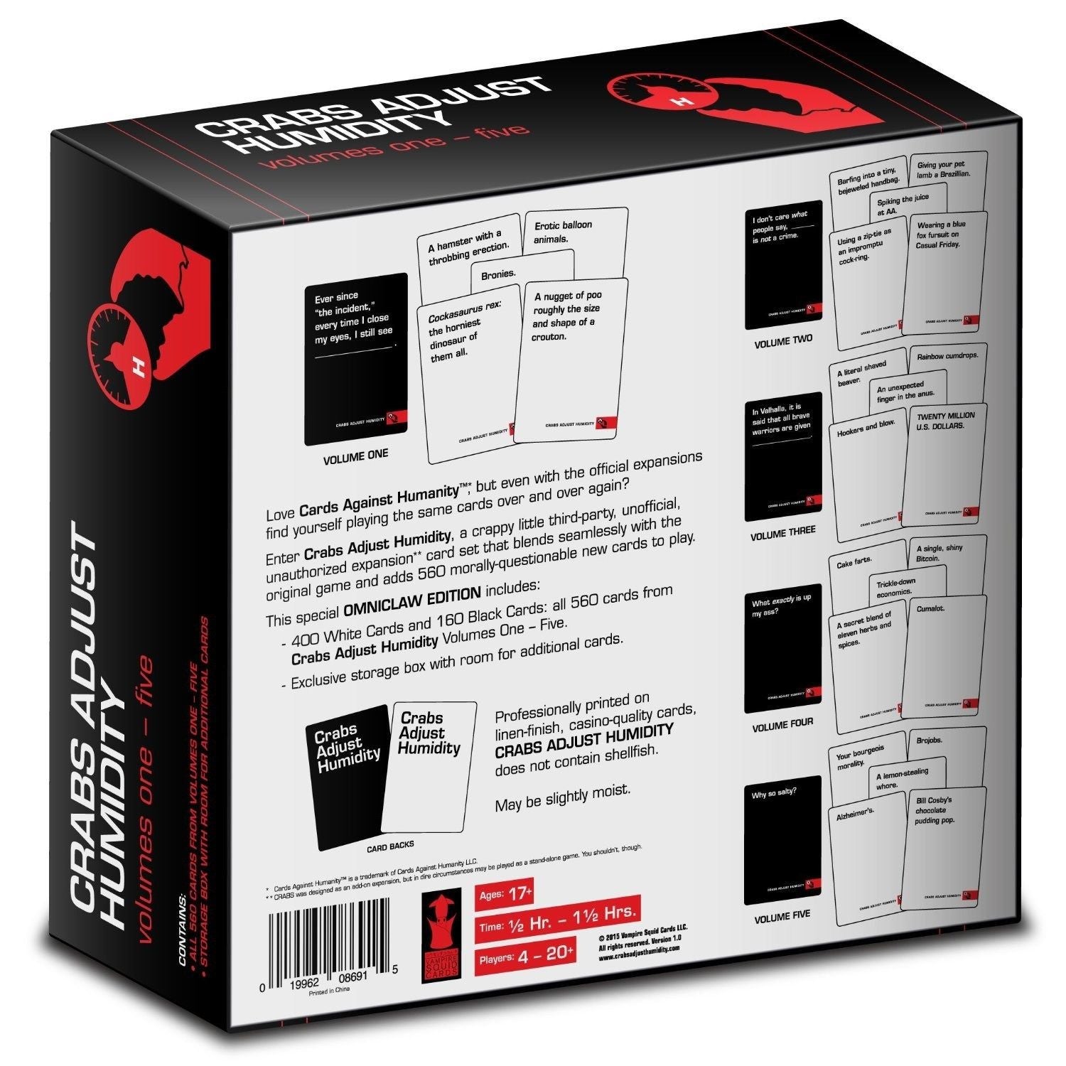 Crabs Adjust Humidity: Omniclaw Edition - Volumes 1-5 Card Game Vampire Squid Cards   