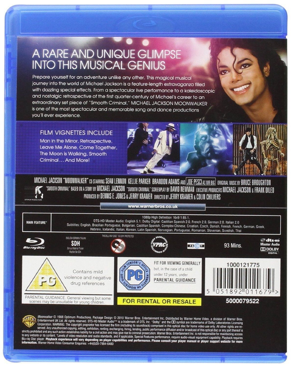 Michael Jackson: Moonwalker [Blu-Ray] DVDs & Blu-Rays Warner Bros.   