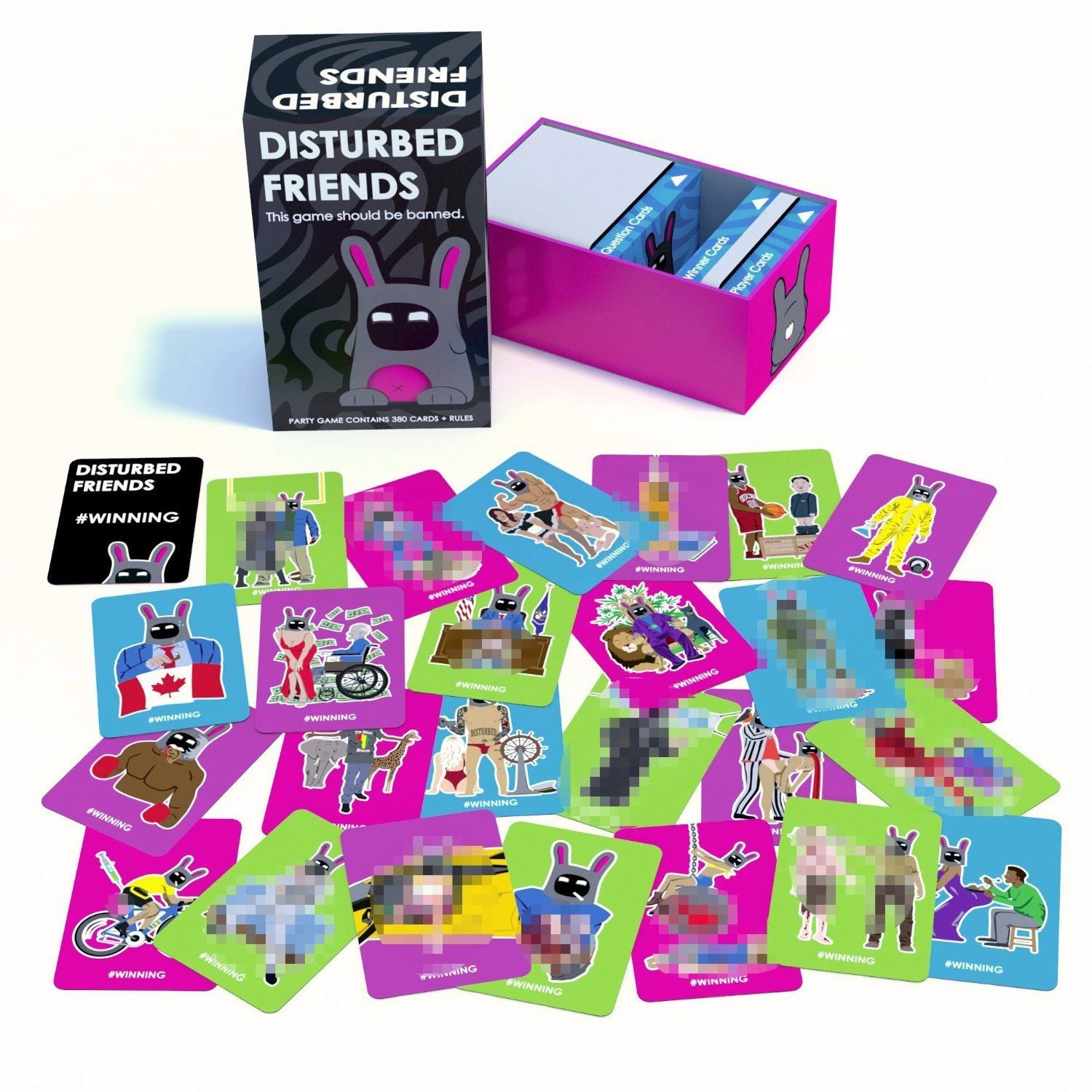 Disturbed Friends [Party Card Game, 2-10 Players] Board Game Friendly Rabbit Inc   