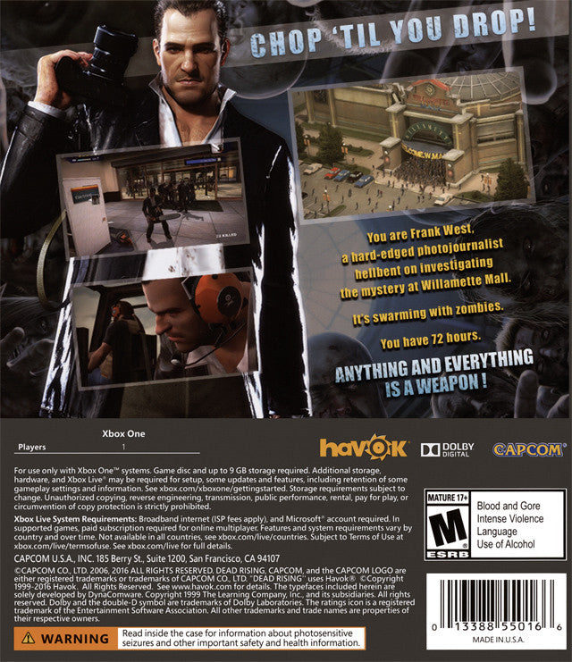 Dead Rising HD [Xbox One] Xbox One Video Game Capcom   
