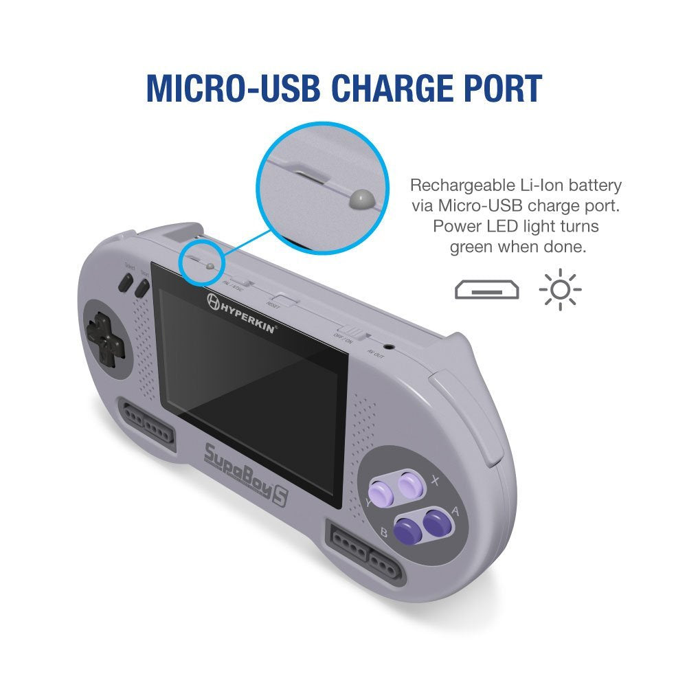 Hyperkin SupaBoy S Portable Pocket SNES Gaming Console [Retro System] Retro Systems Hyperkin   