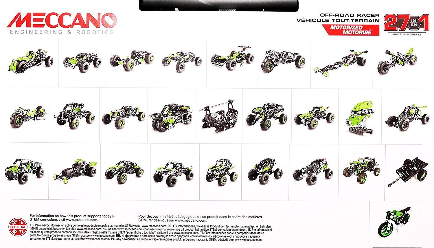 Meccano Engineering & Robotics Off-Road Racer 27 Models in 1 - Motorized Building Toy (17205) Toys & Games Meccano