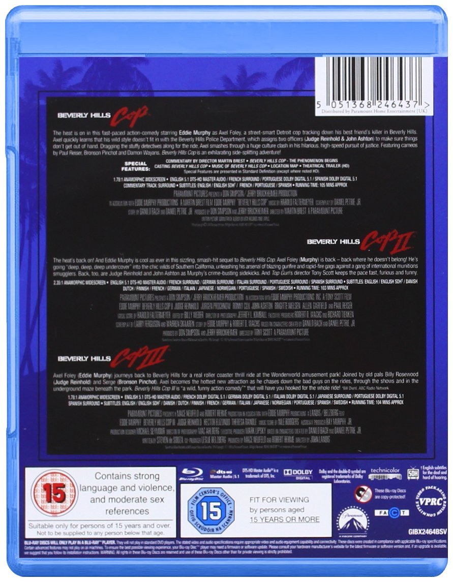 Beverly Hills Cop [Blu-Ray 3-Movie Collection] DVDs & Blu-Rays Paramount Pictures   