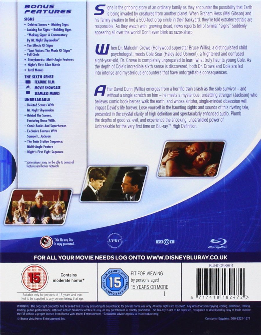 M. Night Shyamalan Three Movie Collection [Blu-Ray Box Set] DVDs & Blu-Rays Disney   