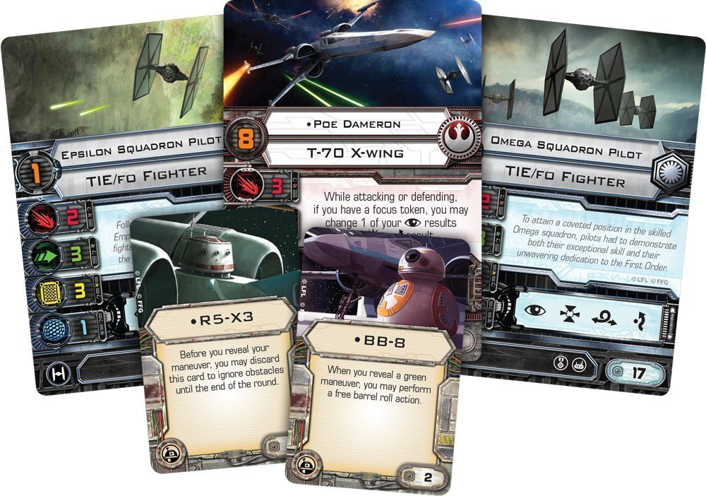Star Wars: X-Wing Miniatures Game - The Force Awakens Core Set [Board Game, 2 Players] Board Game Fantasy Flight Games   