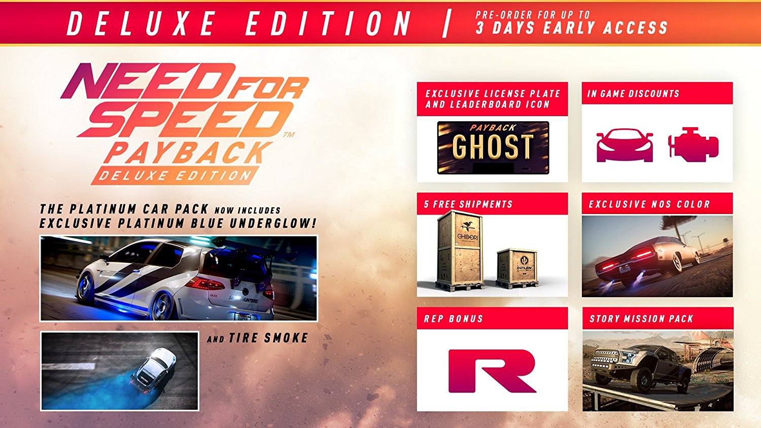 Need for Speed Payback - Deluxe Edition [PlayStation 4] PlayStation 4 Video Game Electronic Arts   