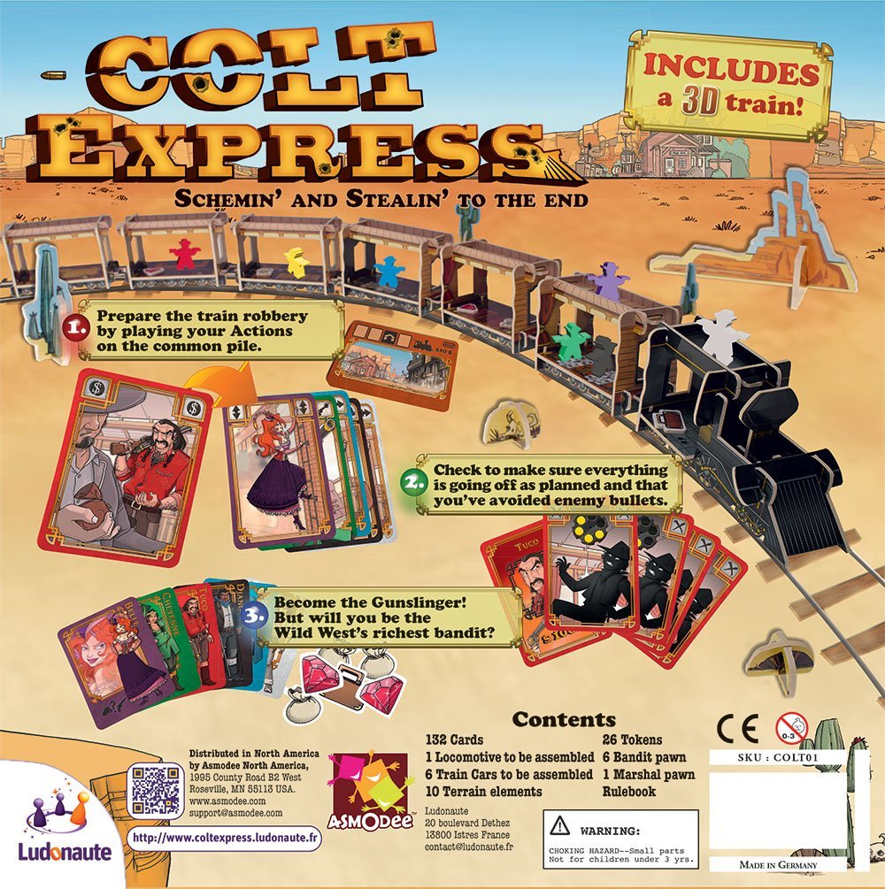 Colt Express [Board Game, 2-6 Players] Board Game Asmodee   