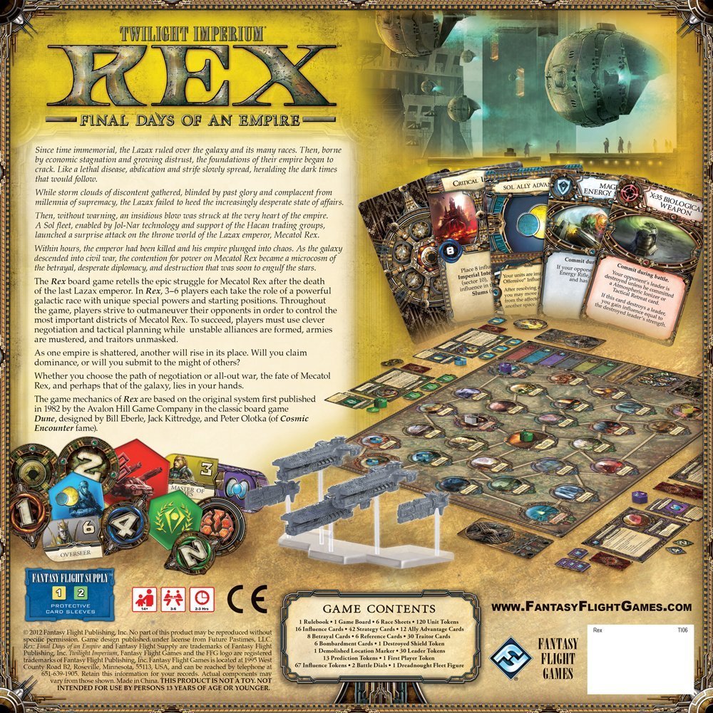 Twilight Imperium - Rex: Final Days of an Empire [Board Game, 3-6 Players] Board Game Fantasy Flight Games   