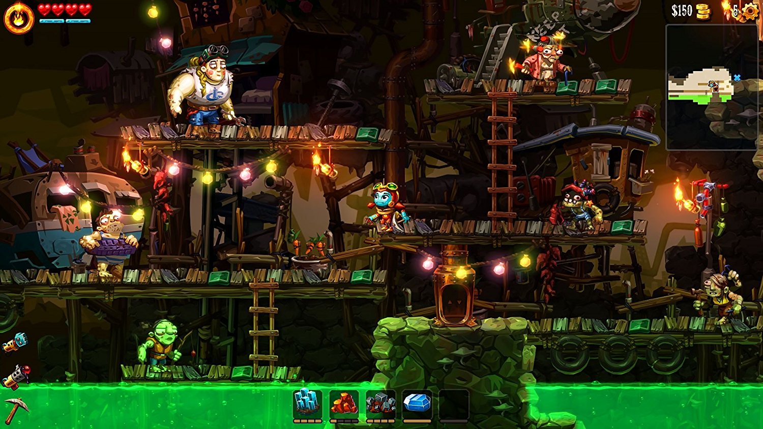 SteamWorld Dig 2 [PlayStation 4] PlayStation 4 Video Game Rising Star Games   