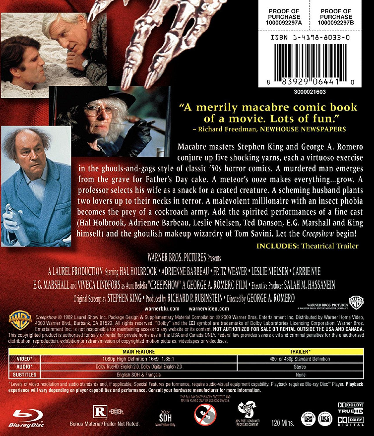 Creepshow [Blu-Ray] DVDs & Blu-Rays Warner Bros.   