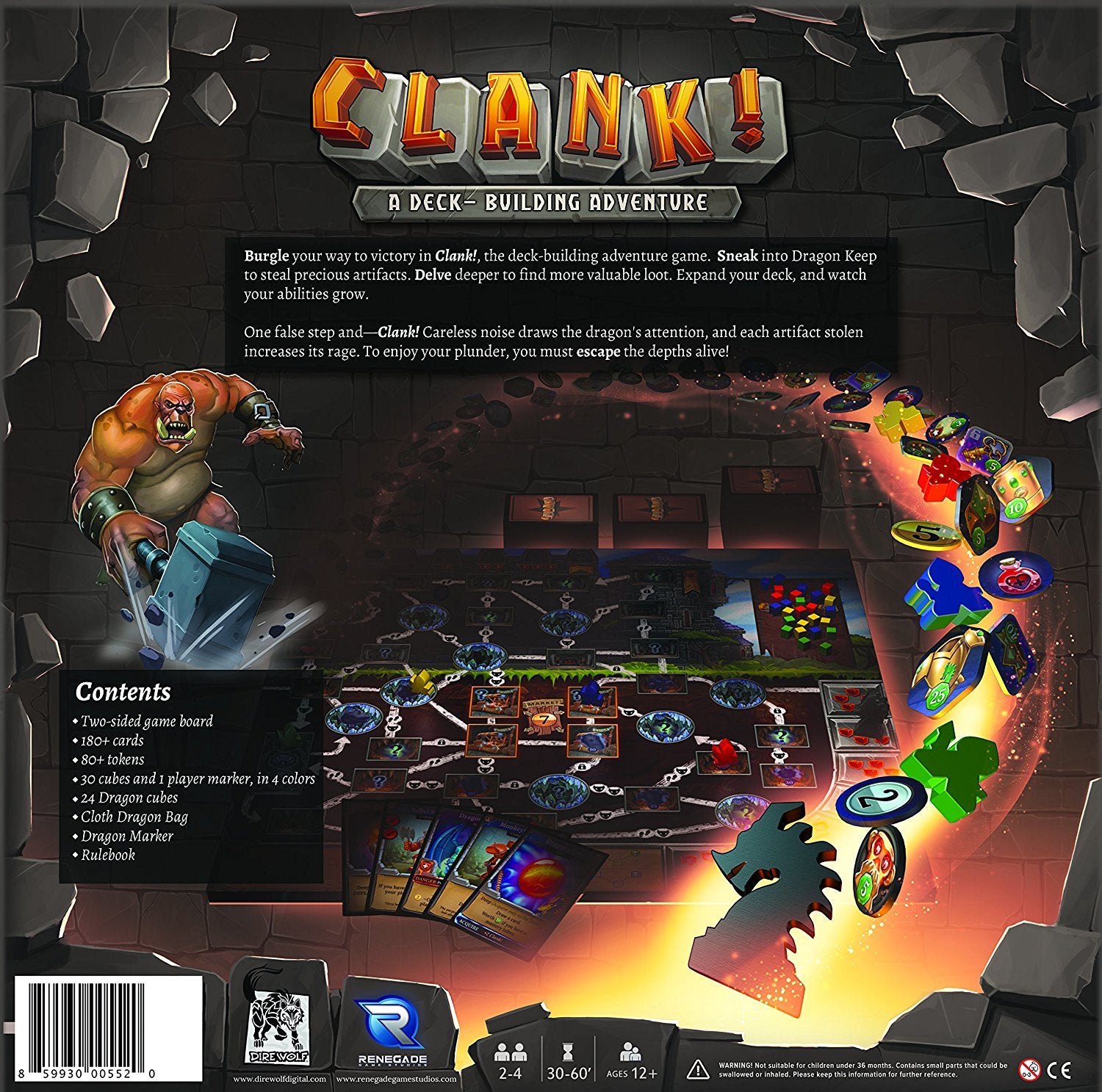 Clank!: A Deck-Building Adventure [Board Game, 1-4 Players] Board Game Renegade Game Studios