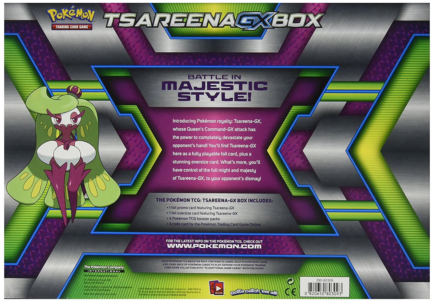 Pokemon TCG Tsareena-GX Box Card Game Pokemon   