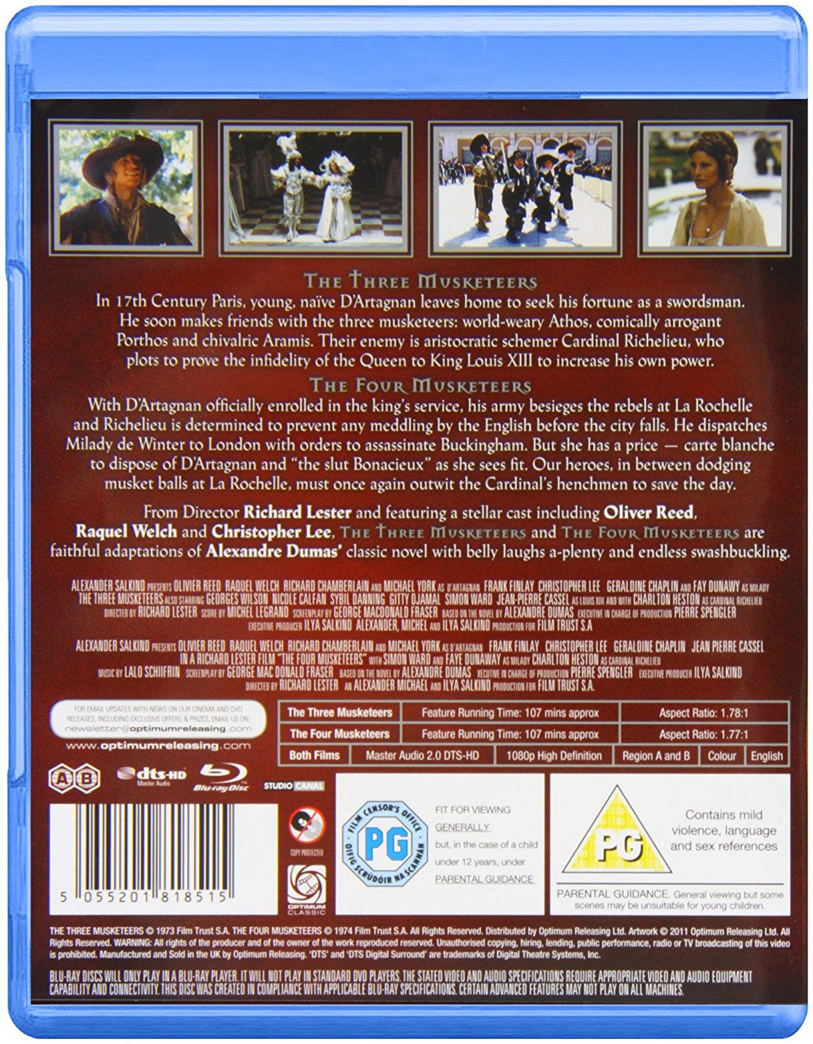 Three Musketeers & The Four Musketeers [Blu-Ray 2-Movie Collection] DVDs & Blu-Rays Optimum Home Ent.   