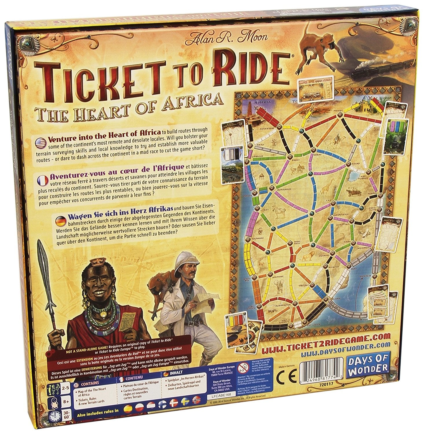 Ticket to Ride Map Collection: Volume 3 – The Heart of Africa Expansion [Board Game, 2-5 Players] Board Game Days of Wonder   