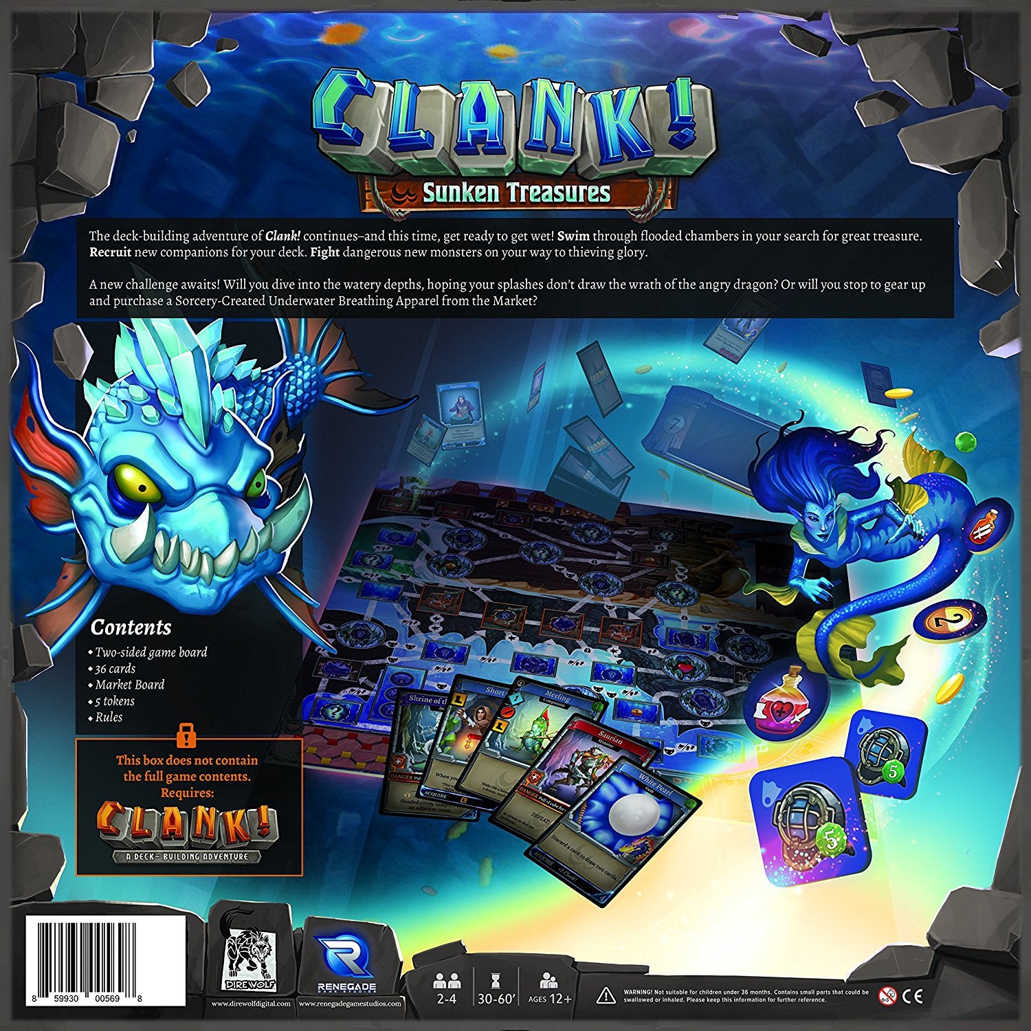 Clank! Sunken Treasures Expansion [Board Game, 2-4 Players] Board Game Renegade Game Studios