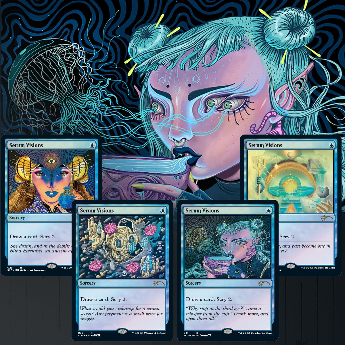 Magic: The Gathering TCG: Secret Lair Seeing Visions (Foil) Card Game Wizards of the Coast