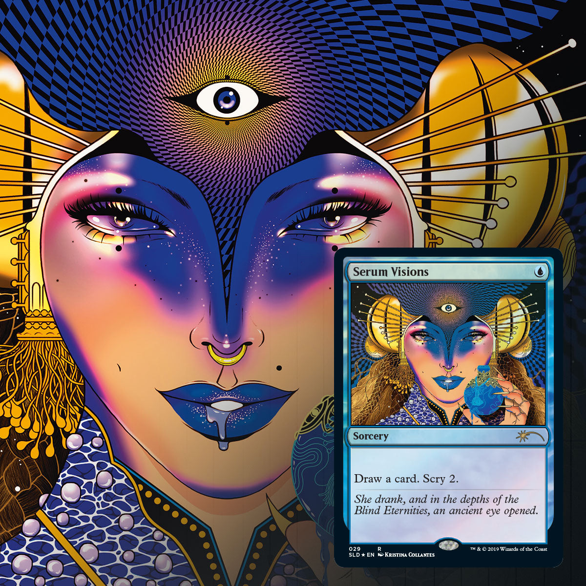 Magic: The Gathering TCG: Secret Lair Seeing Visions (Foil) Card Game Wizards of the Coast