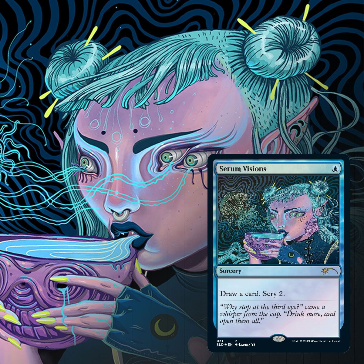Magic: The Gathering TCG: Secret Lair Seeing Visions (Foil) Card Game Wizards of the Coast