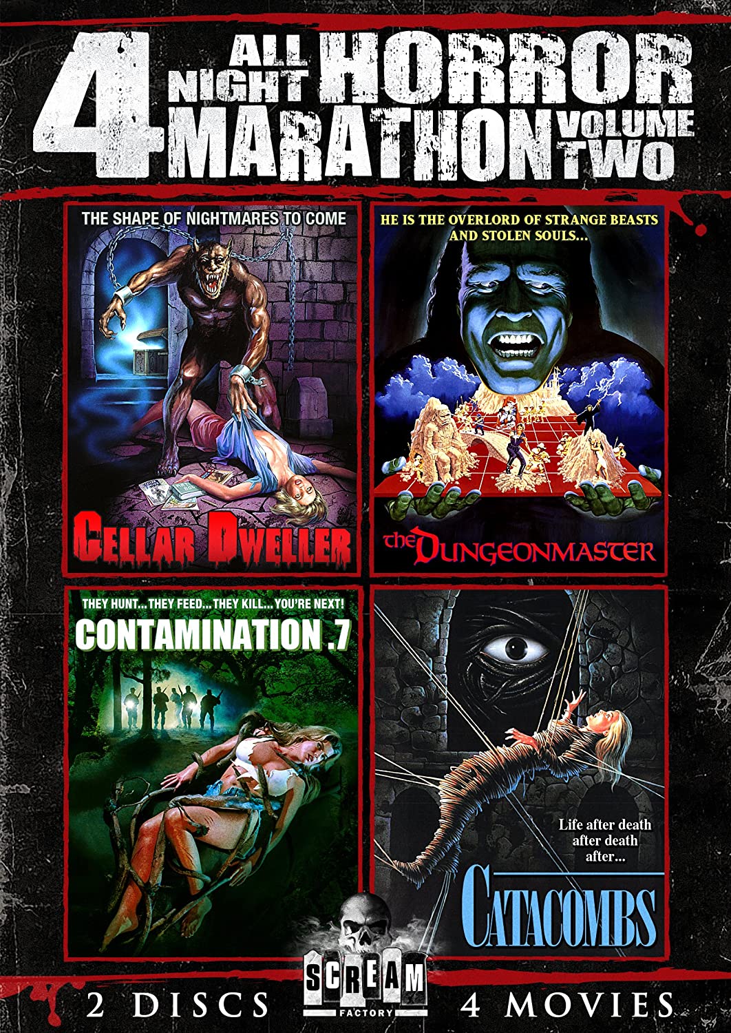 All Night Horror Marathon Volume Two - Cellar Dweller / Catacombs / Dungeonmaster / Contamination [DVD Box Set] DVDs & Blu-Rays Shout Factory   