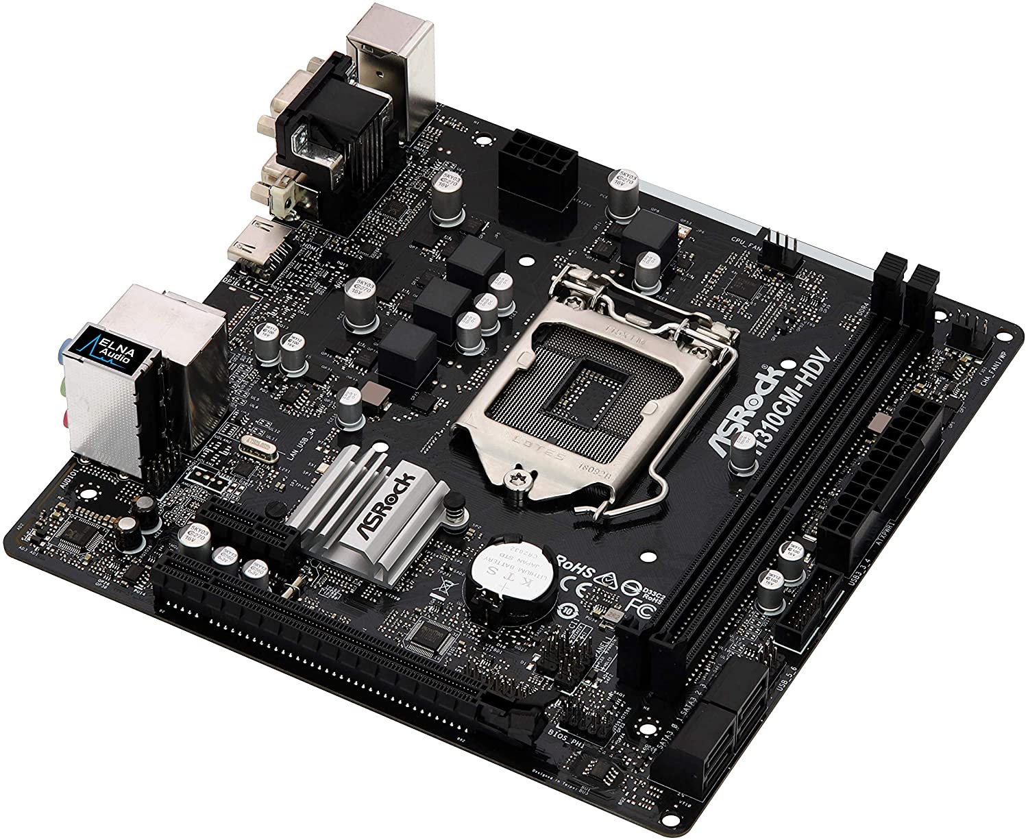 ASRock H310CM-HDV LGA1151/ Intel H310/ DDR4/ SATA3 & USB3.1/ A&GbE / MicroATX Motherboard [Computer Hardware] Electronics ASRock   