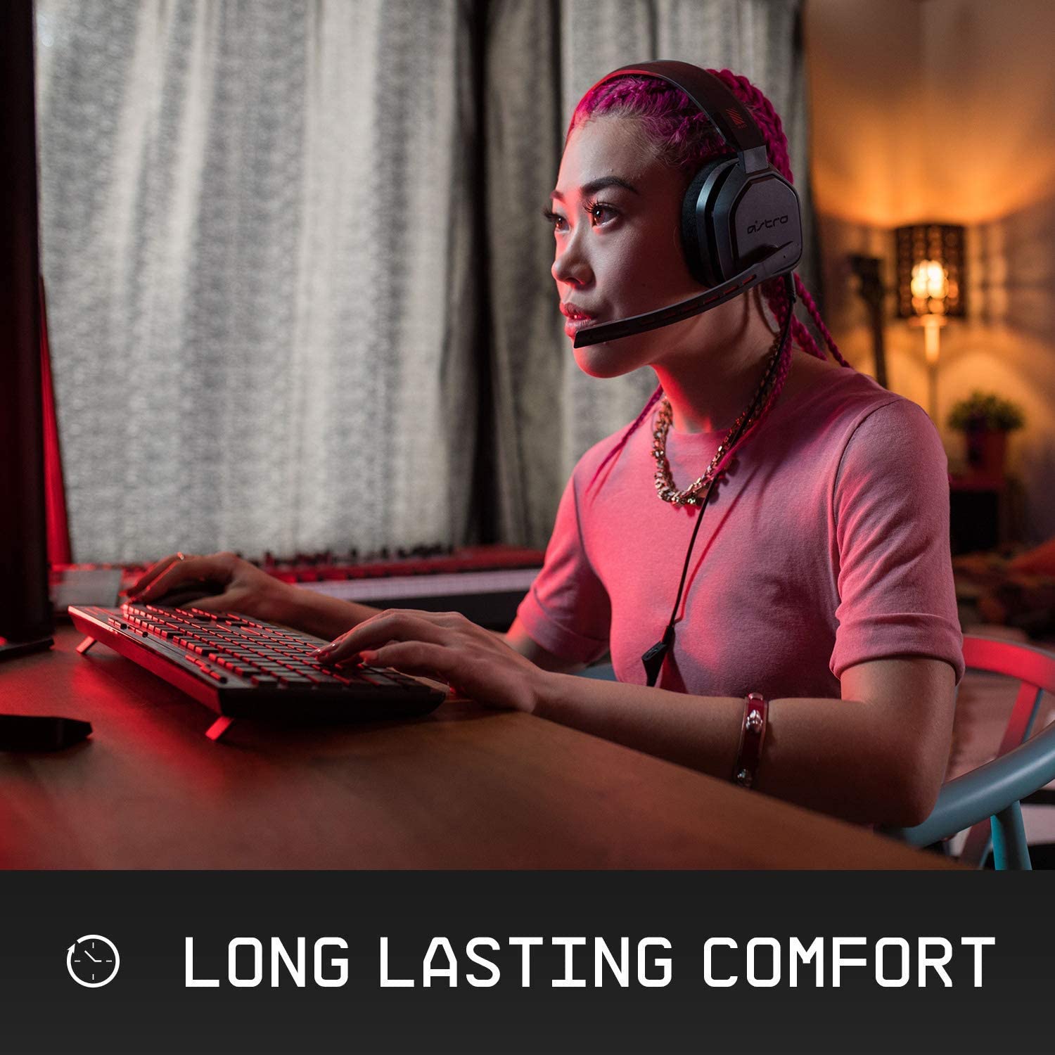 ASTRO Gaming A10 Headset - Wired 3.5mm and Boom Mic by Logitech - Eco-Friendly Packaging - Red/Black [Cross-Platform Accessory] Cross-Platform Accessories Astro   