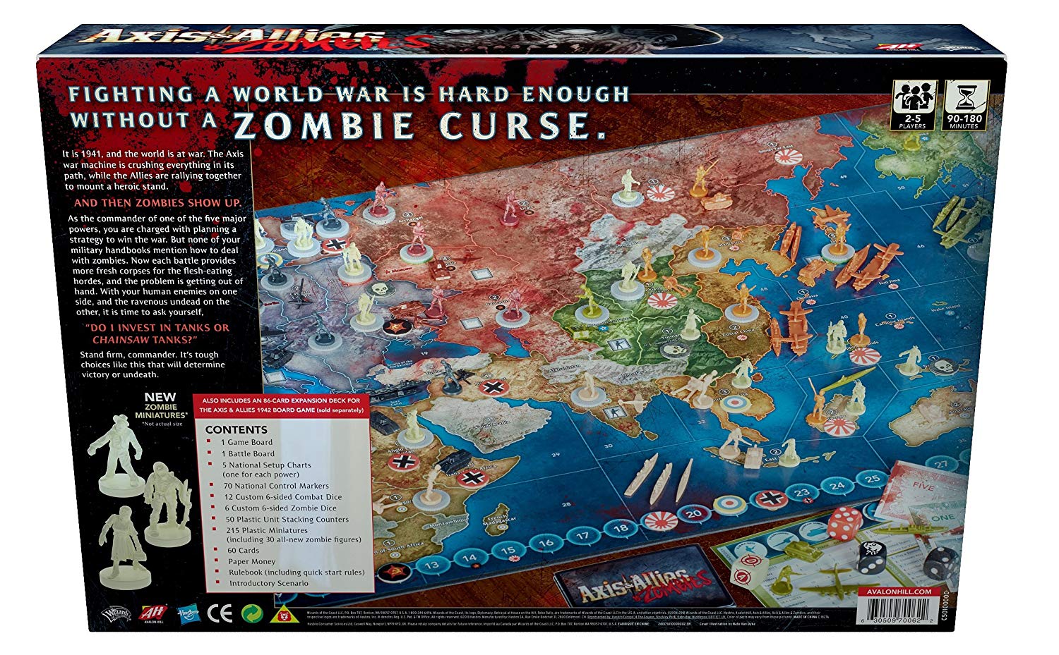 Axis & Allies & Zombies [Board Game, 2-5 Players] Board Game Wizards of the Coast   