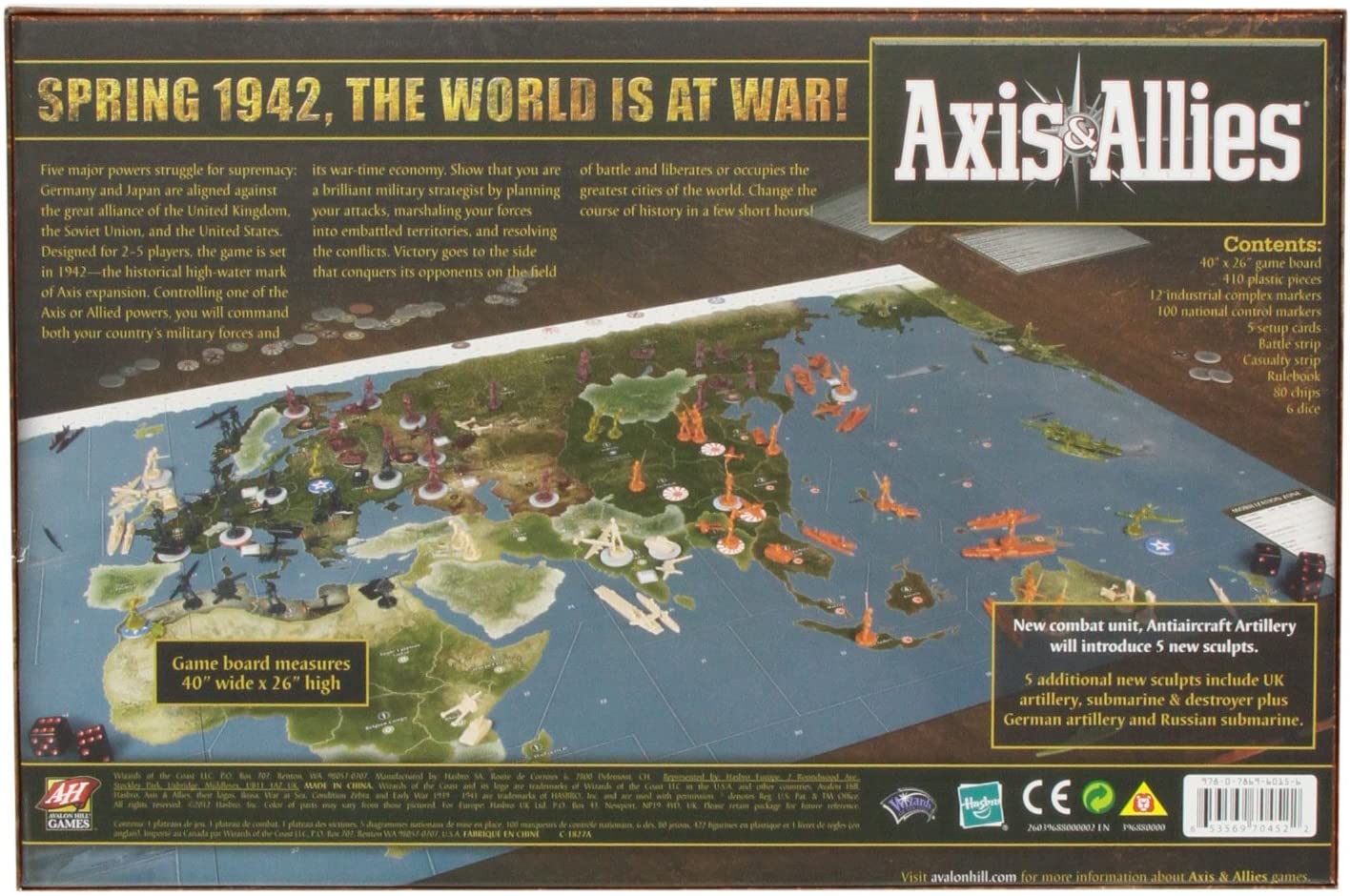 Axis & Allies 1942 - Second Edition [Board Game, 2-5 Players] Board Game Avalon Hill Games   