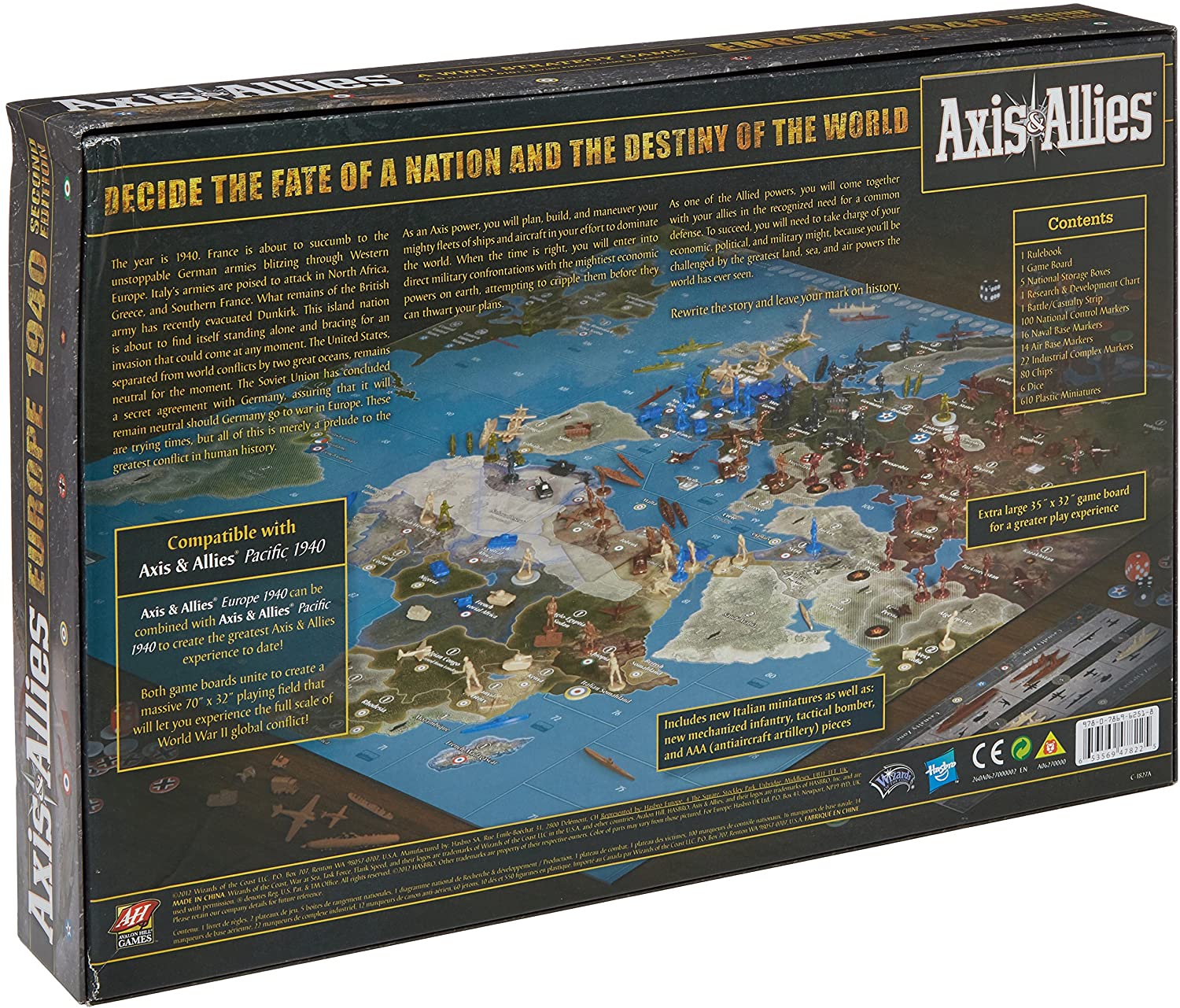 Axis & Allies Europe 1940 - 2nd Edition [Board Game, 2-6 Players] Board Game Avalon Hill Games   