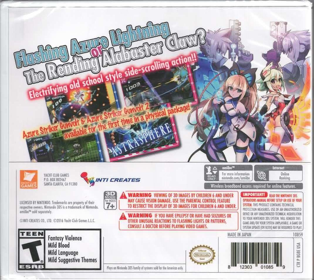 Azure Striker Gunvolt: Striker Pack [Nintendo 3DS] Nintendo 3DS Video Game Yacht Club Games