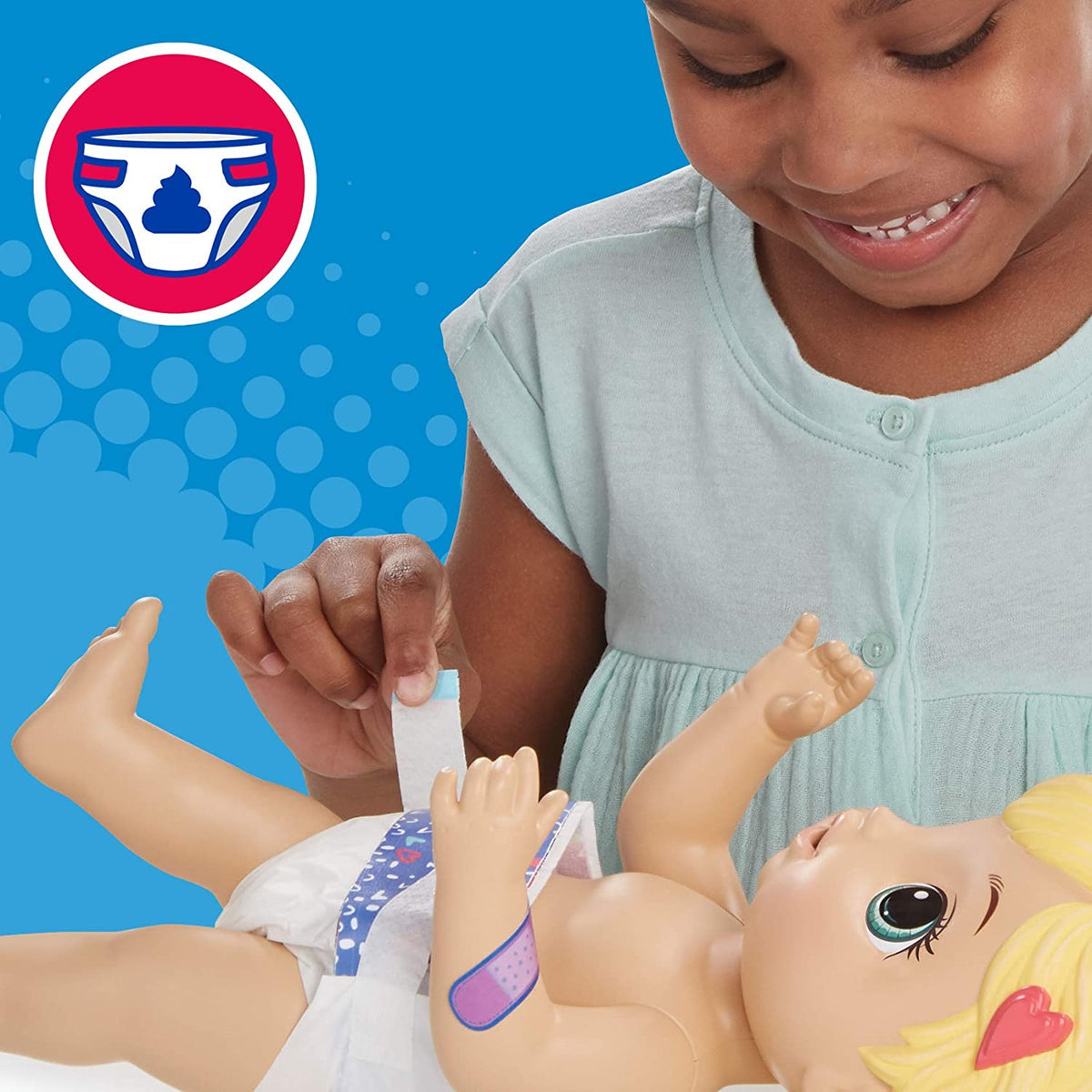 Baby Alive Mix My Medicine Baby Doll, Blonde Hair, Kitty-Cat Pajamas Toys & Games Hasbro