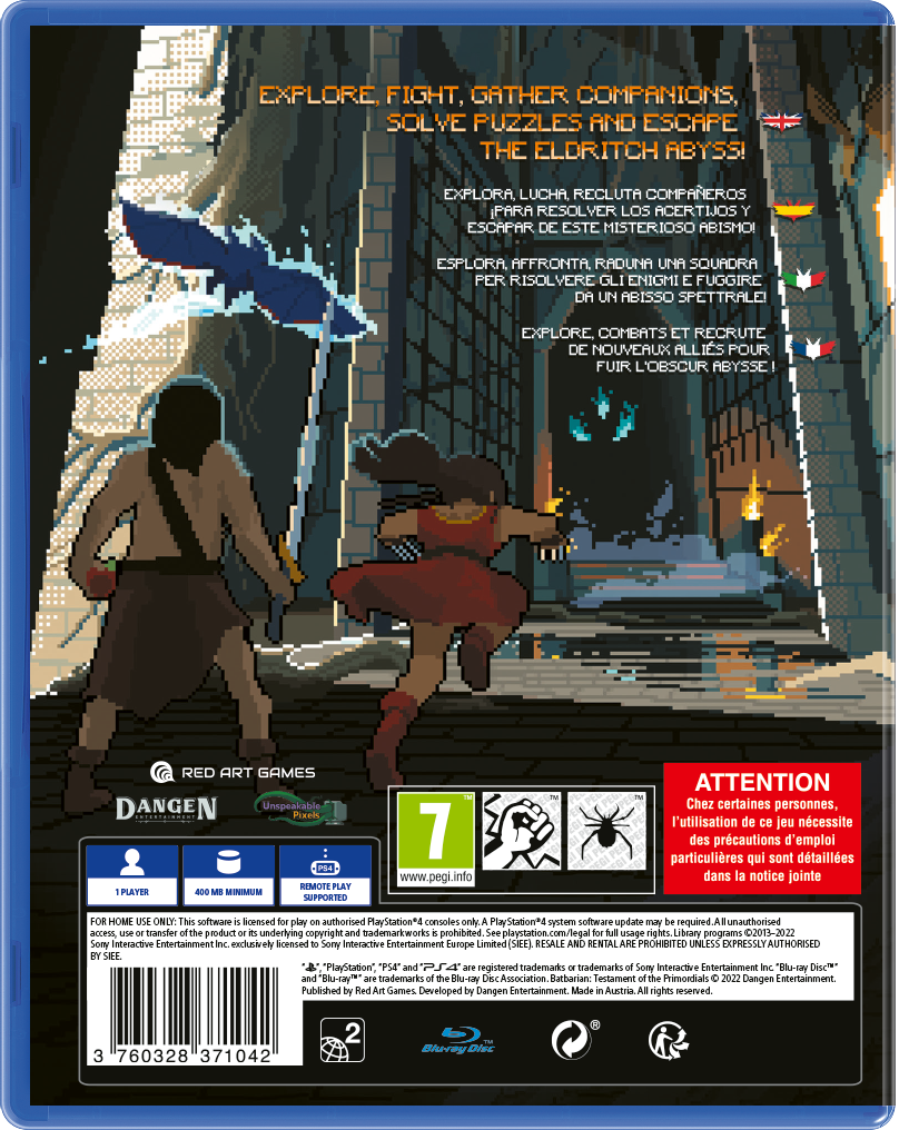 Batbarian: Testament of the Primordials [PlayStation 4] PlayStation 4 Video Game Red Art Games   