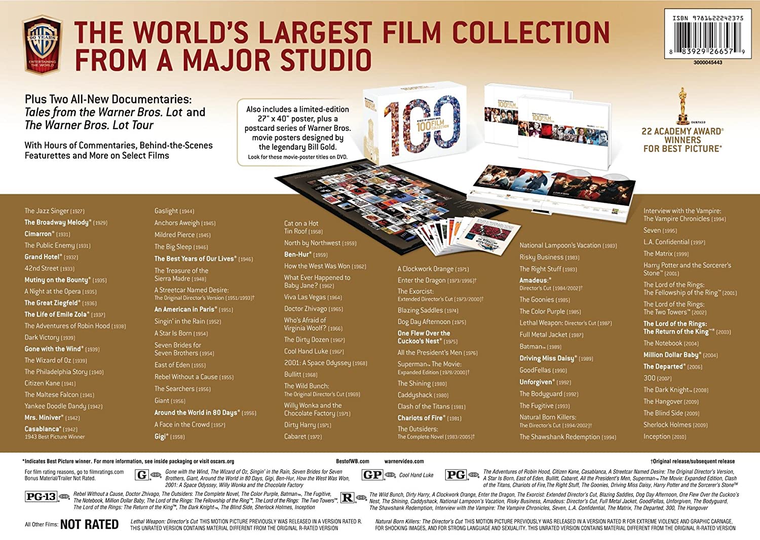 Best of Warner Brothers: 100 Film Collection [DVD Box Set] DVDs & Blu-Rays Warner Bros.   