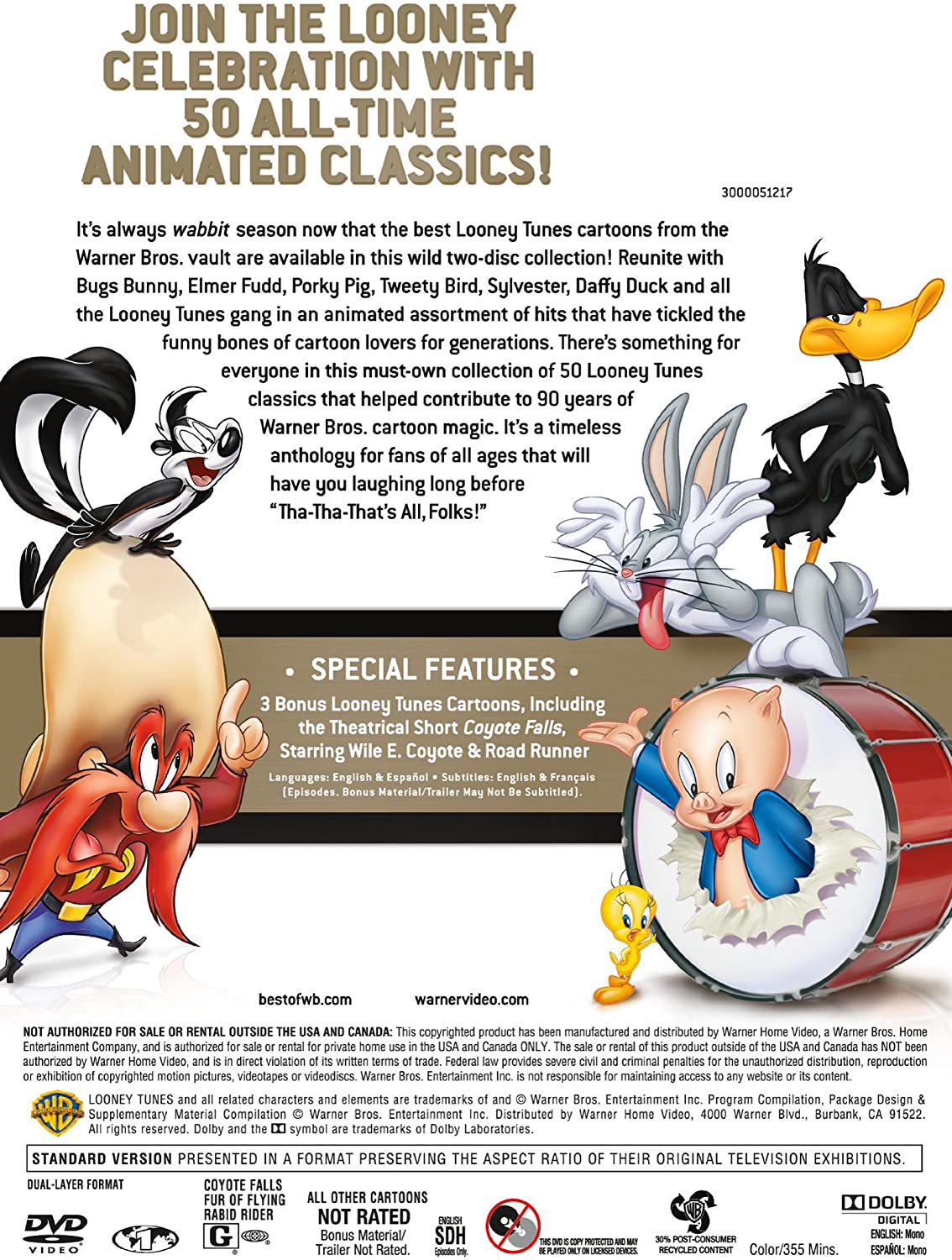 Best of Warner Bros. 50 Cartoon Collection - Looney Tunes [DVD Box Set] DVDs & Blu-Rays Warner Bros.   
