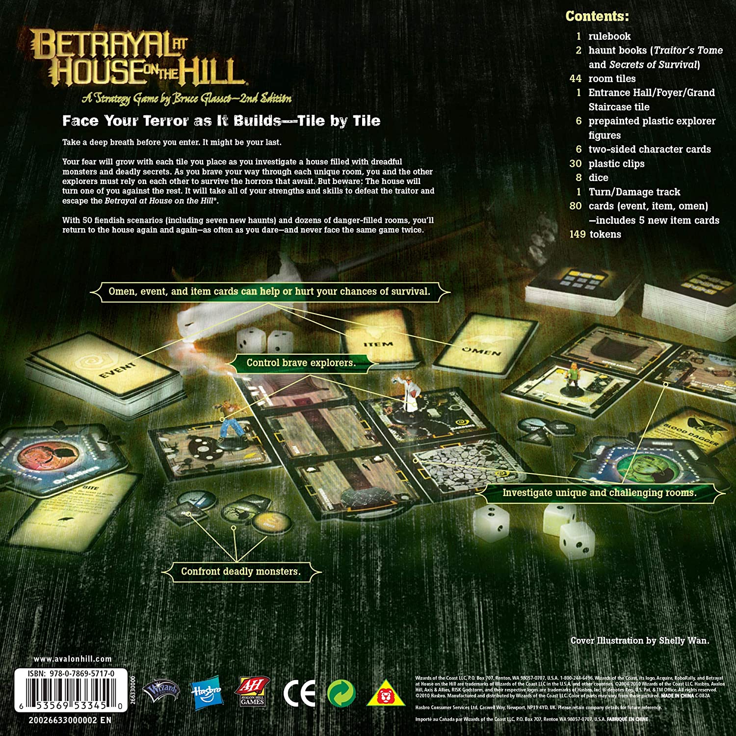 Betrayal at House on the Hill - 2nd Edition [Board Game, 3-6 Players] Board Game Avalon Hill Games   